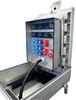 System gniazd i zabezpieczeń w wykonanym ze stali szlachetnej dzwonie nurkowym